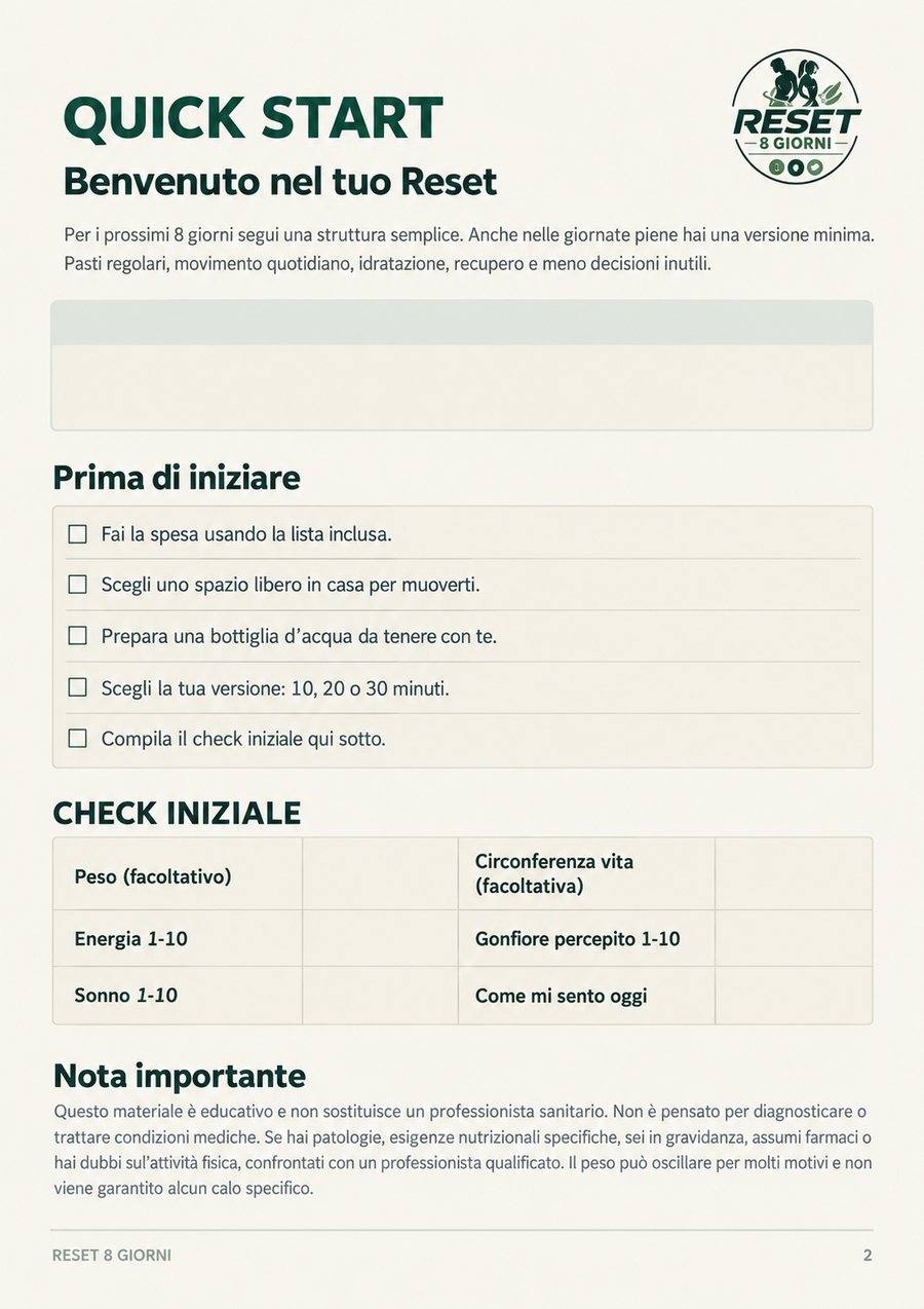 Anteprima Quick Start